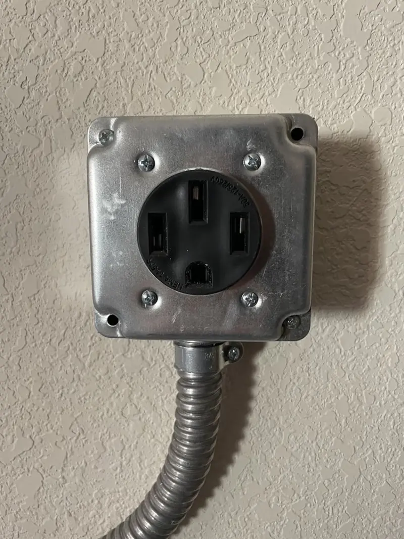 NEMA 14-50 outlet installed for Electrical Panel Upgrade in Plains